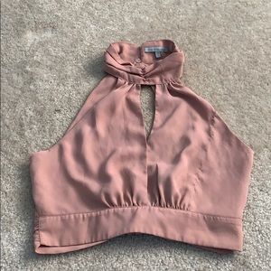 Charlotte Russe Pink Crop Trop Blouse